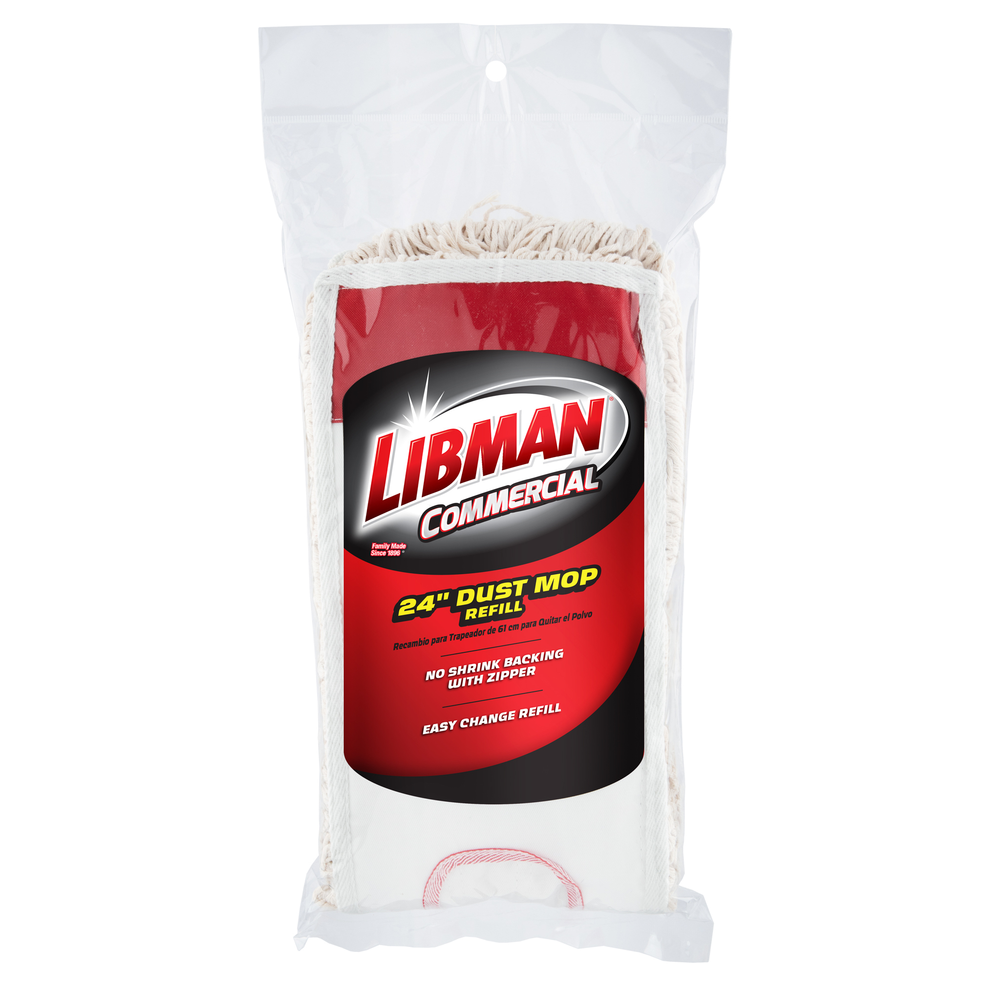 Libman 24in. x 5in. Cotton Dust Mop Head Replacement, 6-Pack Case, Model# 923